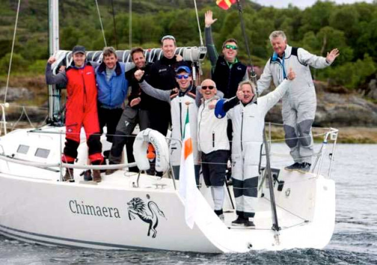 That was then…..the conclusion of Scottish Series a year ago, and Dublin Bay’s Andrew Craig (second right) has emerged as overall champion with his J/109 Chimaera and a crew of all the talents
