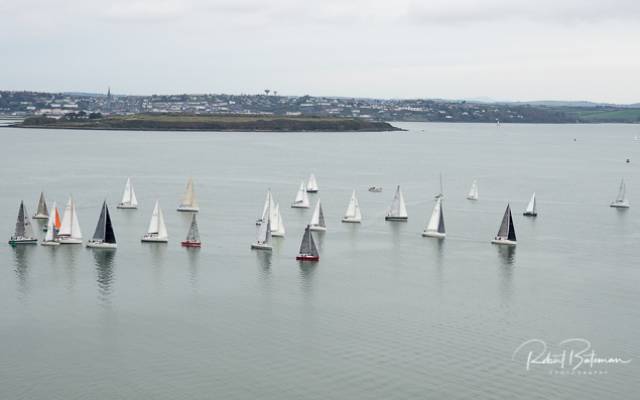 The start of today's RCYC race as viewed from Camden in Cork Harbour