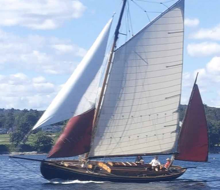 While her wardrobe is not yet complete, John B Kearney&#039;s 1925-built Mavis - restored by Ron Hawkins in Maine - has enough cloth available to take her first new steps under sail in September 2020