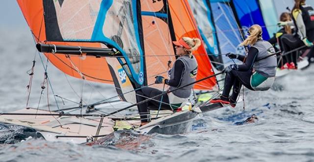 Andrea Brewster and Saskia Tidey from the Royal Irish Yacht Club are competing in the 49erfx at the Sailing World Cup Hyeres
