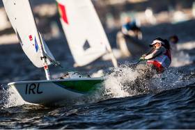 Annalise Murphy sailed superbly to score a sixth and seventh to put her just two points behind Anne Marie Rindom in the Silver medal position