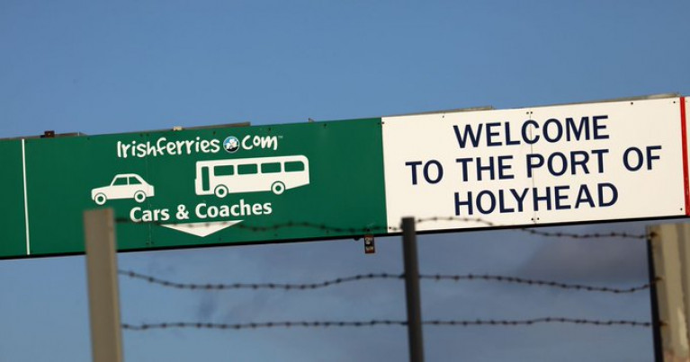 The British PM made the claims during a recent Liaison Committee meeting held in Lisbon, Portugal. Above a display sign at the North Wales Port of Holyhead which has two competing ferry operators (Irish Ferries and Stena Line) connecting Dubin Port.