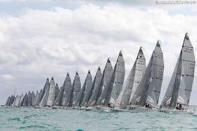 The Melges 24 fleet at the 2016 World Championships in Miami won by Ireland&#039;s Conor Clarke and crew
