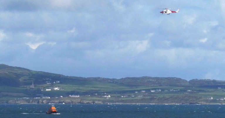 The 44-year-old man went missing during a voyage from Dublin to Holyhead. The search in the Irish Sea has now been called off (with this scene in Welsh waters). 