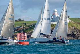 Mixed sailing cruisers competing in a Royal Cork Yacht Club Race in Cork Harbour. The ICRA National Championships wil be held at RCYC from 9th to 11th June 