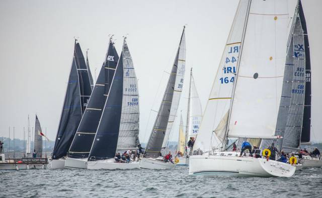 A Cruiser–Racer start at June's Wave Regatta at Howth Yacht Club