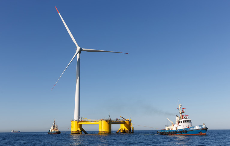 Offshore wind turbines used by Simply Blue Energy, which may be deployed off the Cork coast if a license is approved