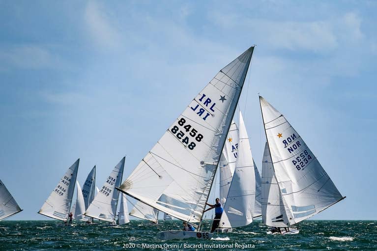 Peter and Robert O'Leary in winning form in their Star boat 'Archie' in Miami 