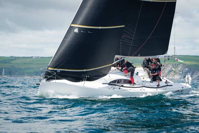 The Waterford A35 yacht Fools Gold, winner of the 2017 Sovereign's Cup and Welsh IRC Championships