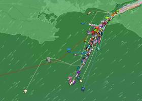 The massive Fastnet fleet is heading for Ireland. See Tracker below