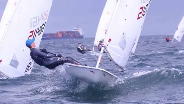 Laser sharp – Ewan McMahon from Howth Yacht Club competing in last year's Youth Pathway event at Ballyholme Yacht Club