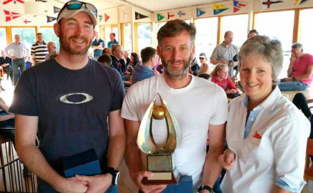 Simon Revill (L), Noel Butler (C) and Ann Atkinson, Rear Commodore LDYC. (National Champions). Scroll down for more prizewinners