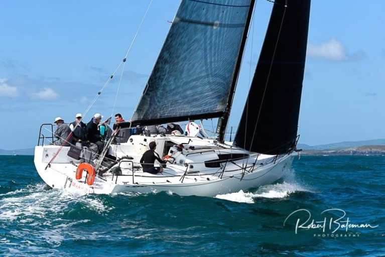Paul O'Higgins' champion JPK 10.80 Rockabill VI in action off the West Cork coast in Calves Week. She has raced round or past the Fastnet Rock several times in other events, but this year the star Dun Laoghaire boat will be doing the Rolex Fastnet Race itself for the first time