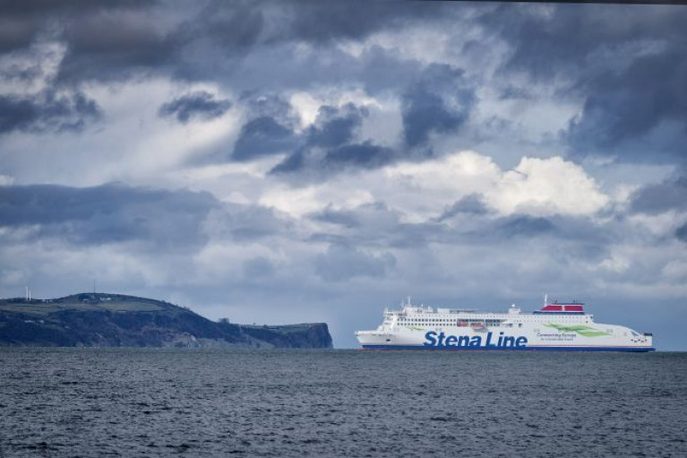 The new multi-million pound Stena Edda built in China sailed into Belfast Lough for the first time and to the port where the ropax has undergone checks for coronavirus.