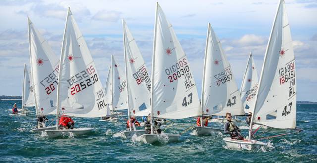 Laser dinghies are racing at Rush for Leinster honours this weekend