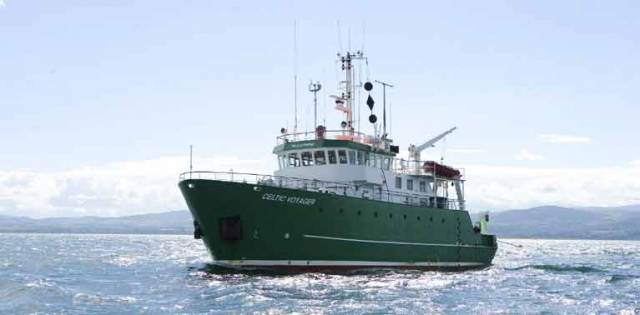 The Marine Institute's Celtic Voyager has been assisting in the search for the wreckage of RII6