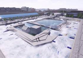 Artist&#039;s impression of the proposed white water course for George&#039;s Dock