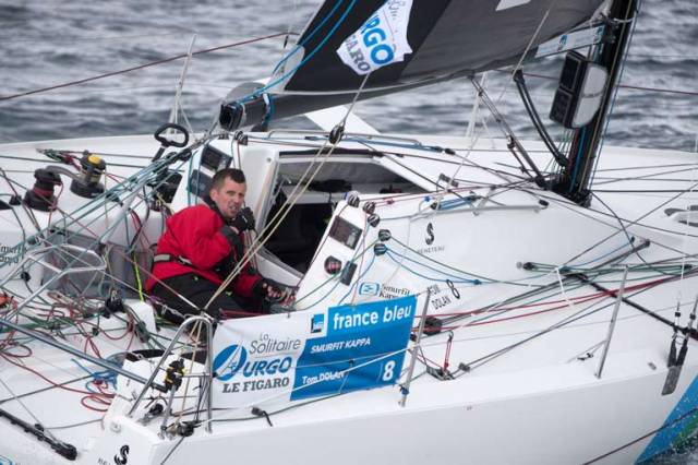 Tom Dolan skipper Smurfit Kappa at the end of stage one of la Solitaire Urgo Le Figaro 2019 off Kinsale
