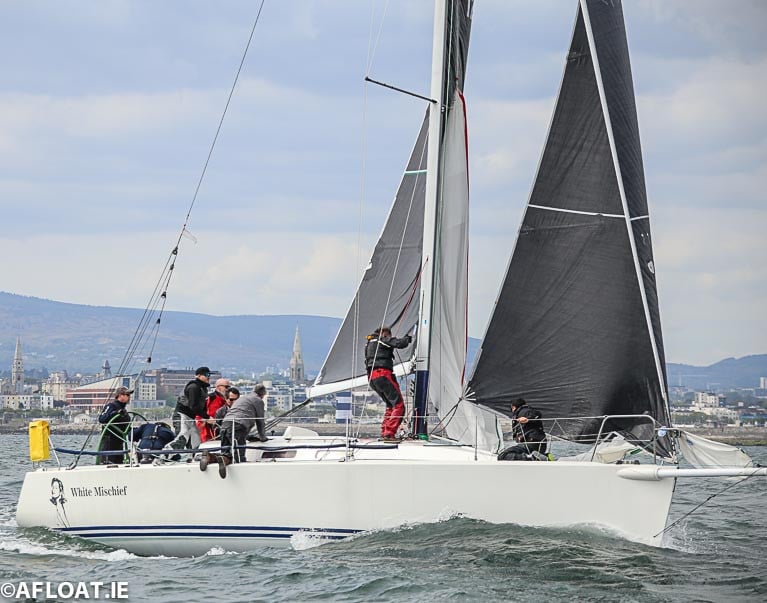 White Mischief was the Class One IRC winner of tonight's DBSC race on Dublin Bay