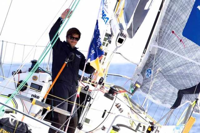 Sebastien Simon, front-runner in the Solitaire URGO Figaro. He has a new IMOCA 60 on the way for the Vendee Globe 2020