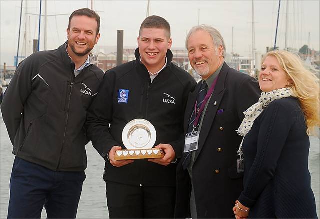 From left to right: UKSA CEO Ben Willows, UKSA student and Sea Cadet Jake Strachan, Fisgard Association representative Stephen White and UKSA Cadet Manager Emma Baggett