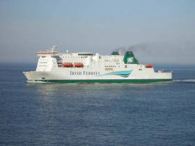Irish Ferries&#039; Isle of Inishmore sails the Rosslare-Pembroke route