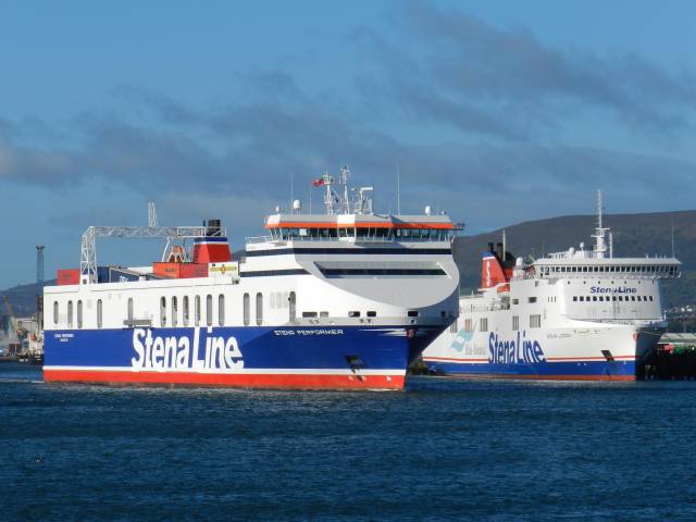 Freight and passenger ferries at Belfast, where Stena routes to England reported significant growth over past five years 