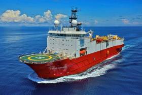 The seismic vessel Polar Marquis will be working off the south west coast for the next three months