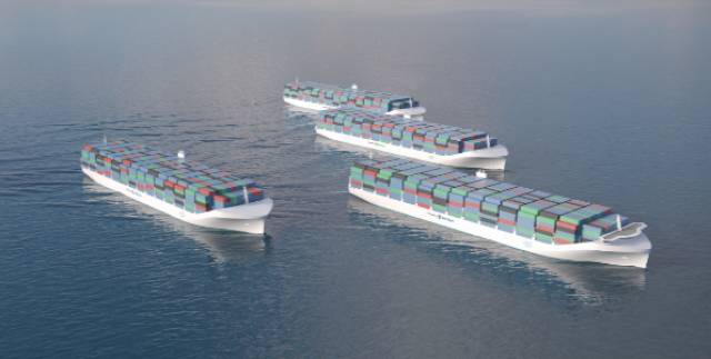 The global autonomous shipping industry is predicted to grow into a $136 billion behemoth by 2030. Above an artist's impression of autonomous ships of the future