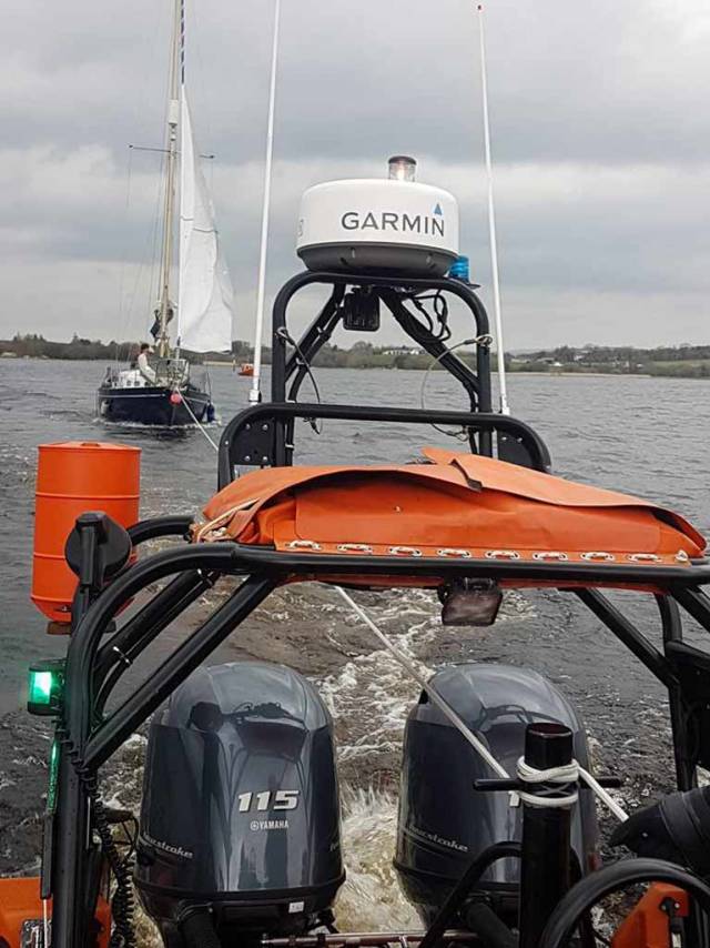 Killaloe Coast Guard was also on scene and took the yacht off the sandy bank