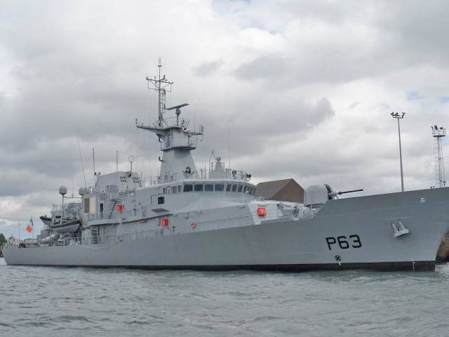 LÉ William Butler Yeats at Haulbowline in 2016