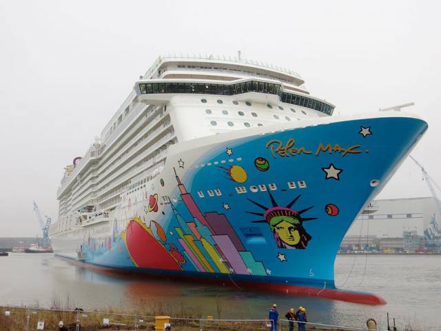 The Norwegian Breakaway sailed into the severe storm system earlier this month