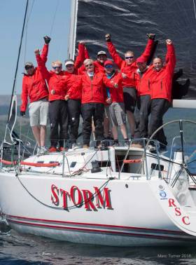 Team Storm celebrate in Tarbert. Paddy Kelly, David Kelly (Jnr), Lauren O’Hare, Pat Kelly, Alan Ruigrok, Cian Hickey, David Kelly, Paul Kelly, Patrick Boardman (missing from photo- Paul O’Hare &amp; Ronan Kelly)&#039;Team Storm&#039; had one simple quote to sum up there Scottish Series victory, &quot; we&#039;re not here to win, we&#039;re here to take over.&quot;