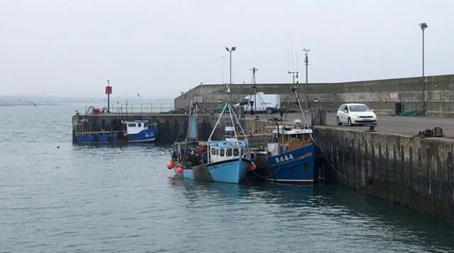 The detained NI registered fishing boats berthed in Port Oriel in Clogherhead, Co. Louth