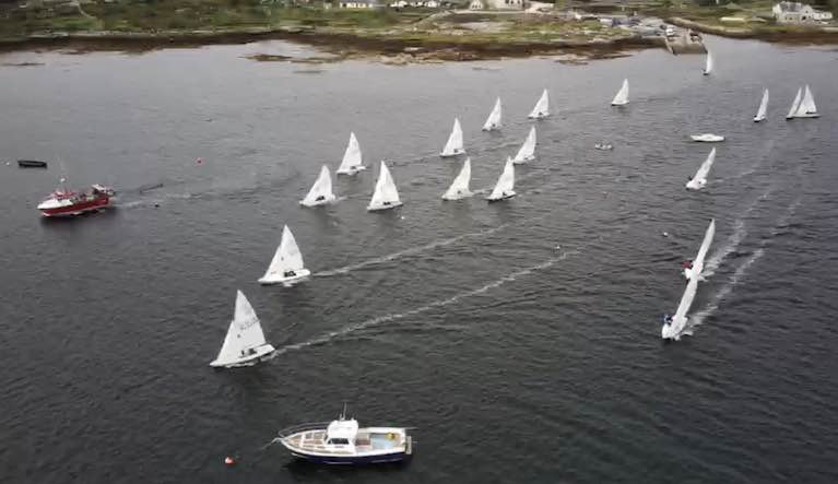 Good upwind sailing on Casla Bay for the Connemara Flying Fifteens