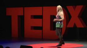 Easkey Britton giving her TEDxDublin talk in 2013