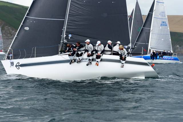 Phil Plumtree's Swuzzlebubble, the Euro Car Parks Half Ton Classic Cup winner at Kinsale. This is the third win for Swuzzlebubble in three events, each with a different owner