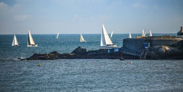 DBSC Turkey shoot competitors pass Sandycove Point during last Sunday's racing on Dublin Bay