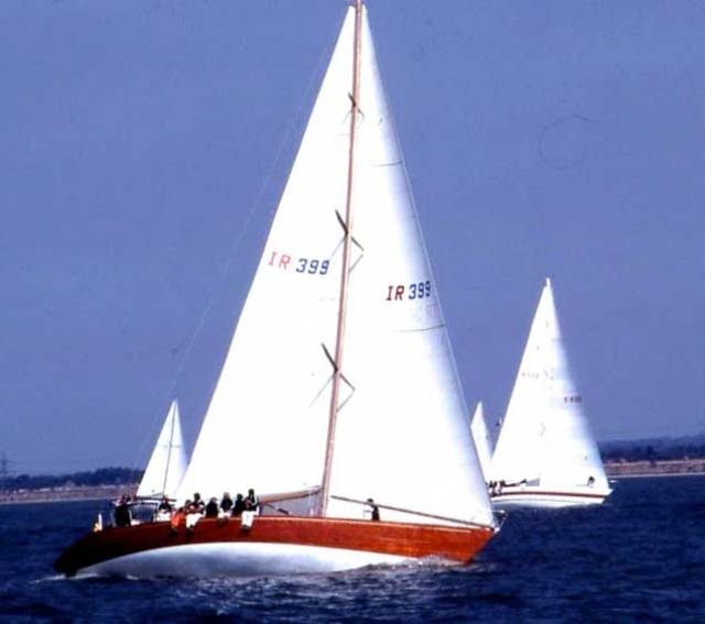 Denis Doyle’s Moonduster in her prime, as she was between 1981 and 2001 – designed by German Frers Jnr, built by Crosshaven Boatyard, and with sails by McWilliam of Crosshaven