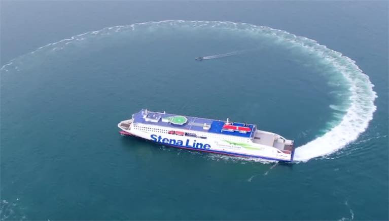 The new Stena Embla during sea trials. Stena Line is one of Europe's leading ferry companies with 36 vessels and 18 routes in Northern Europe. Stena Line is an important part of the European logistics network and develops new intermodal freight solutions by combining transport by rail, road and sea. Stena Line also plays an important role for tourism in Europe with its extensive passenger operations