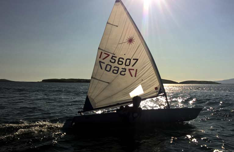 Laser sailing at Mayo Sailing Club