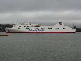 Brittany Ferries chartered-in ropax Connemara in Cork Harbour during its first season last year. Today&#039;s sailing on the Cork-Santander route has been cancelled due to technical problem which has also affected the following sailing for northern Spain scheduled for next Monday, 16th September