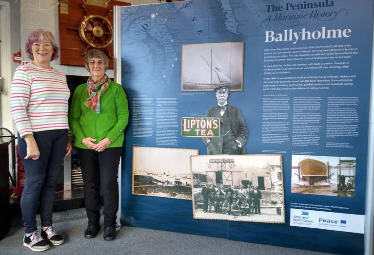 The Ballyholme display with Afloat's Betty Armstrong (right)