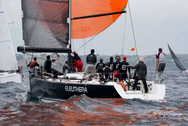 Frank Whelan's Grand Soleil 44 Eleuthera from Greystones Sailing Club and Schull Harbour leads Class Zero after the first two races of the Sovereign's Cup off Kinsale