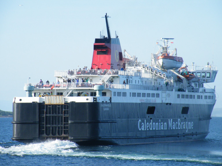 Isle of Arran, Scotland: Two people were discovered in the rear footwells of a car on the ferry from Arran to Ardrossan. AFLOAT has identified the ferry as the Caledonian Isles (swings away from Brodick, Arran) the main ferry of the most southern year-round CalMac operated route that is nearest to Northern Ireland.