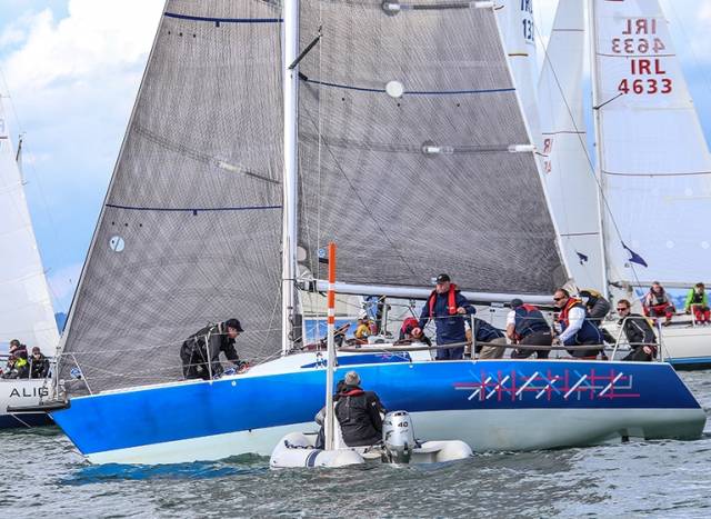 Howth Yacht Club Half–Tonner Checkmate (Dave Cullen) is one of the first entries into VDLR 2017