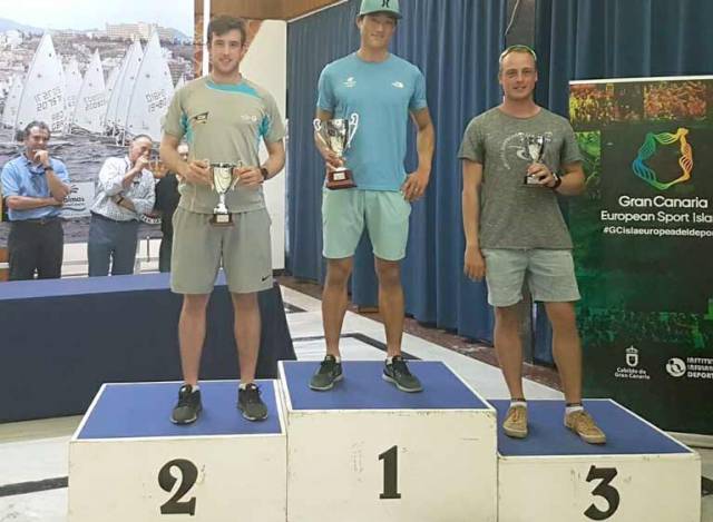 Finn Lynch on the podium in the Canaries this month