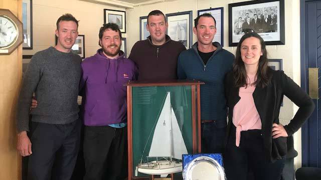The Crew of Stouche, winners of the J24 Southerns at TBSC (left to right) Noel McCormack, Michael Lynch, Darragh McCormack, Mark McCormack and Roisin McCormack Foynes YC. Notably the McCormack boys are triplets and Roisin is their cousin