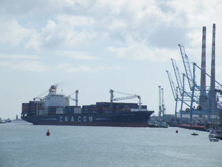 In this Dublin Port scene captured by Afloat, is Nicolas Delmas of containership giant CMA CGM Group which has thrown its hat into the ring to buy a French newspaper  &#039;La Provence&#039;. Flush with cash, major liner companies are venturing far outside their core business with high-profile deals from Formula 1 to aircraft. 