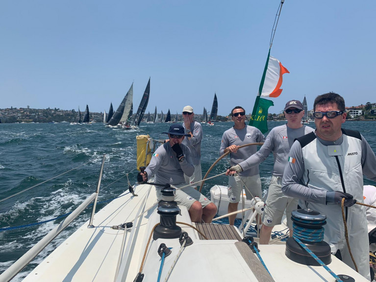 The Howth Yacht Club First 40 Breakthrough crew were eighth boat across the line in a 56-boat startline